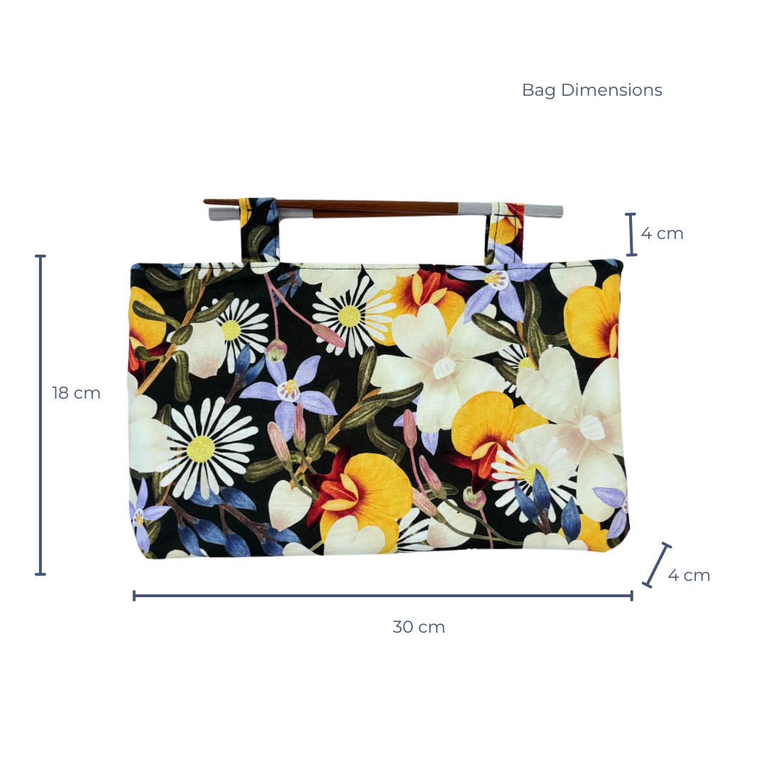 Garden Party Chopstick Handle Clutch Bag