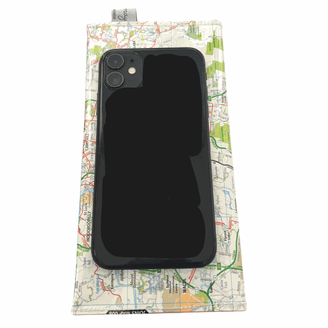 Recycled Street Map Wallet - Brisbane and Surrounding Suburbs