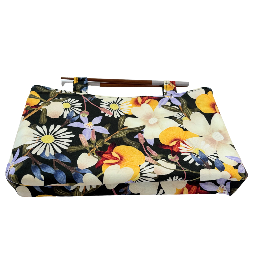 Garden Party Chopstick Handle Clutch Bag