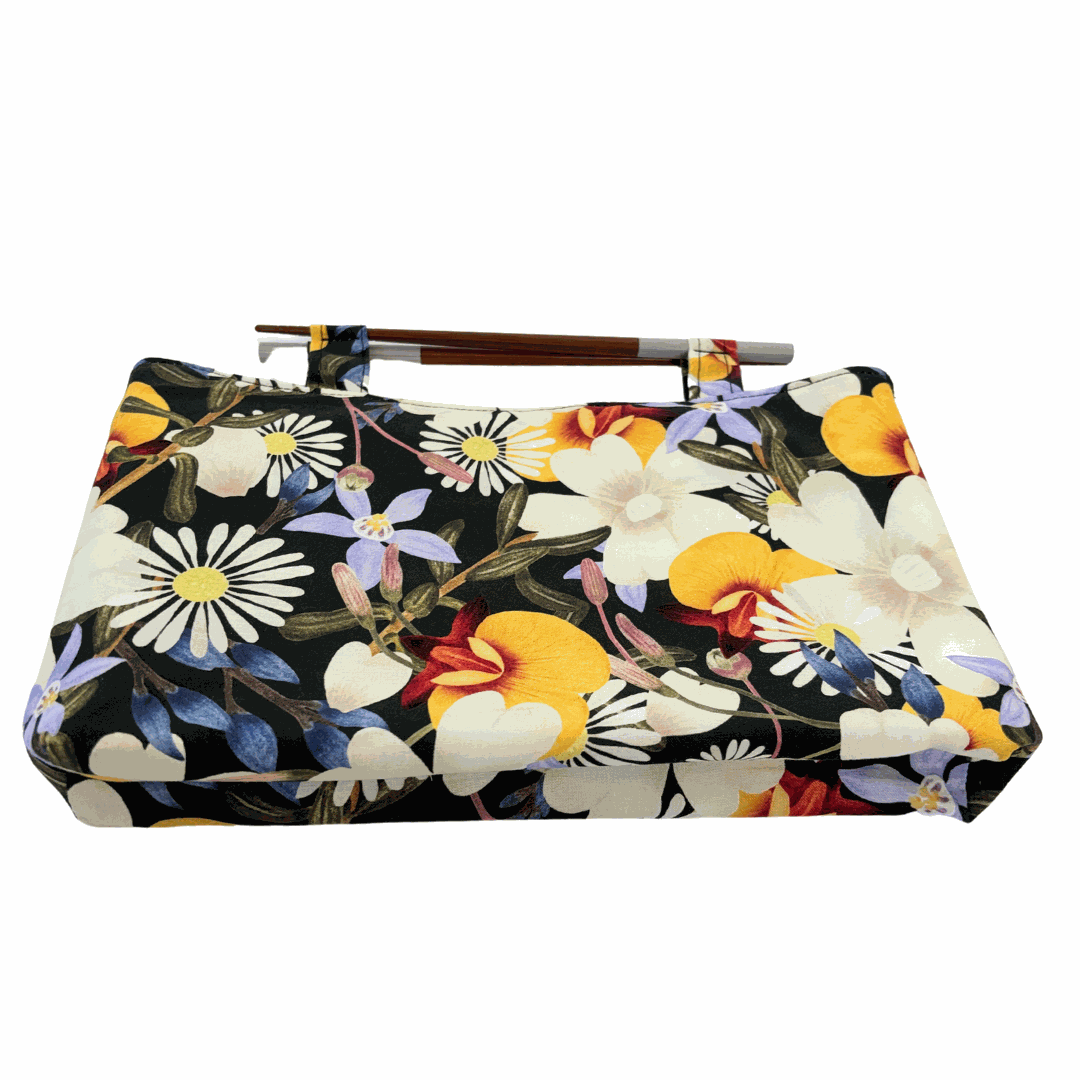 Garden Party Chopstick Handle Clutch Bag