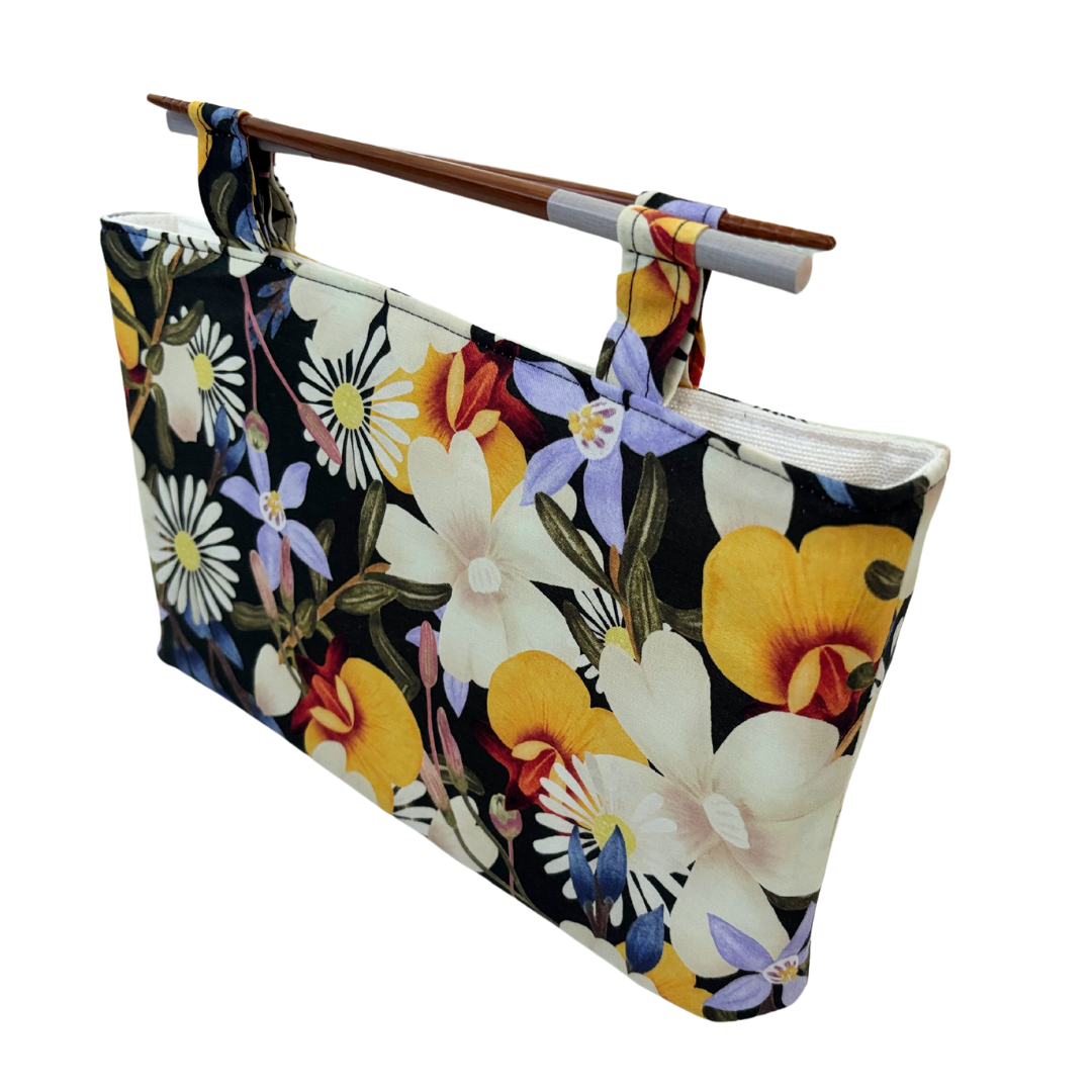 Garden Party Chopstick Handle Clutch Bag