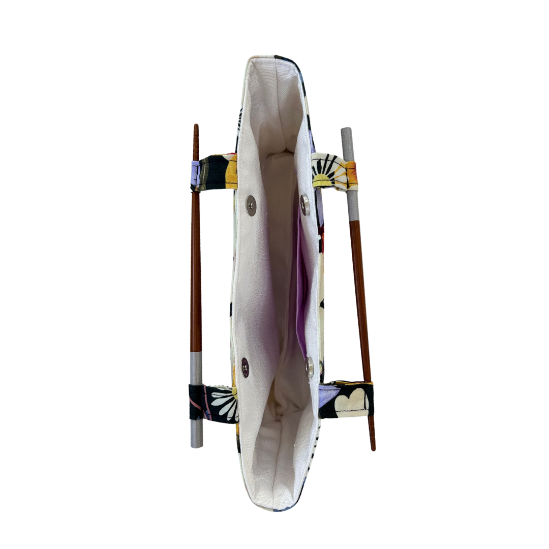 Garden Party Chopstick Handle Clutch Bag