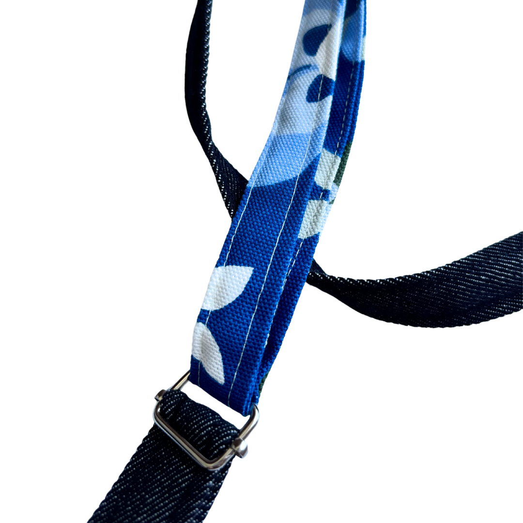 Fresh Flowers Cross Body Dark Denim Satchel