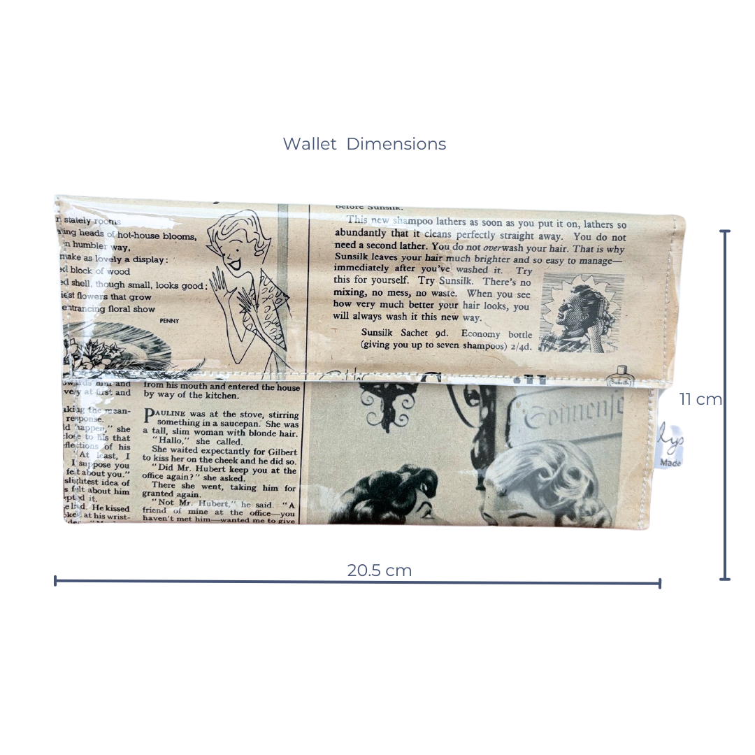 Vintage 1950's women's magazine wallet - Sunsilk Shampoo