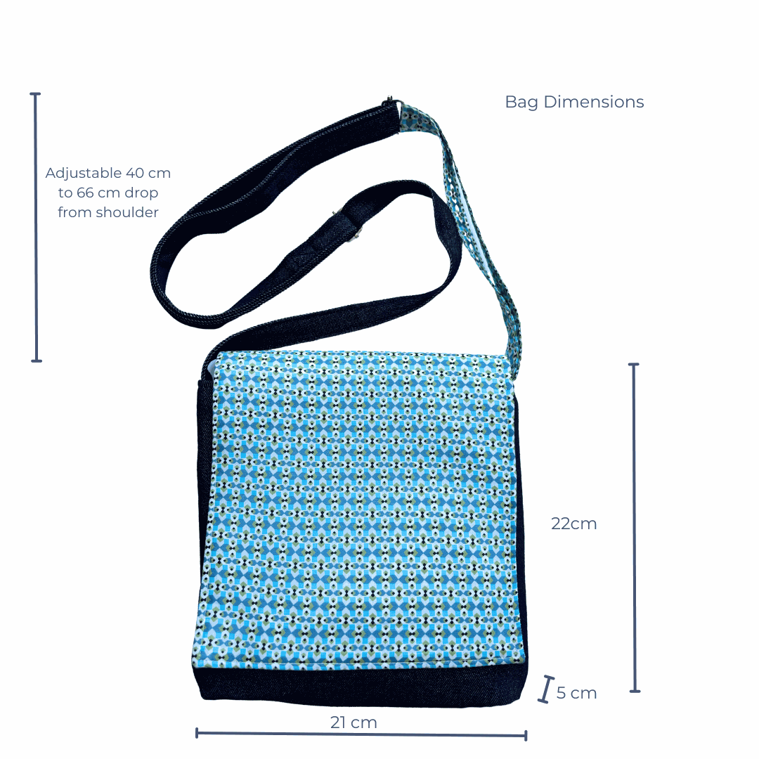 Carnaby Street Cross Body Dark Denim Satchel