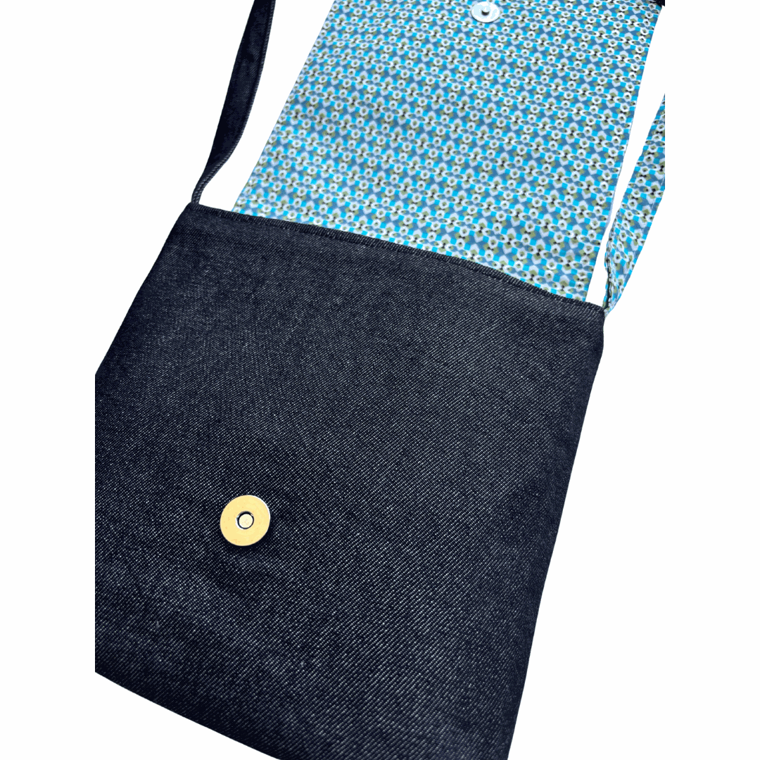 Carnaby Street Cross Body Dark Denim Satchel