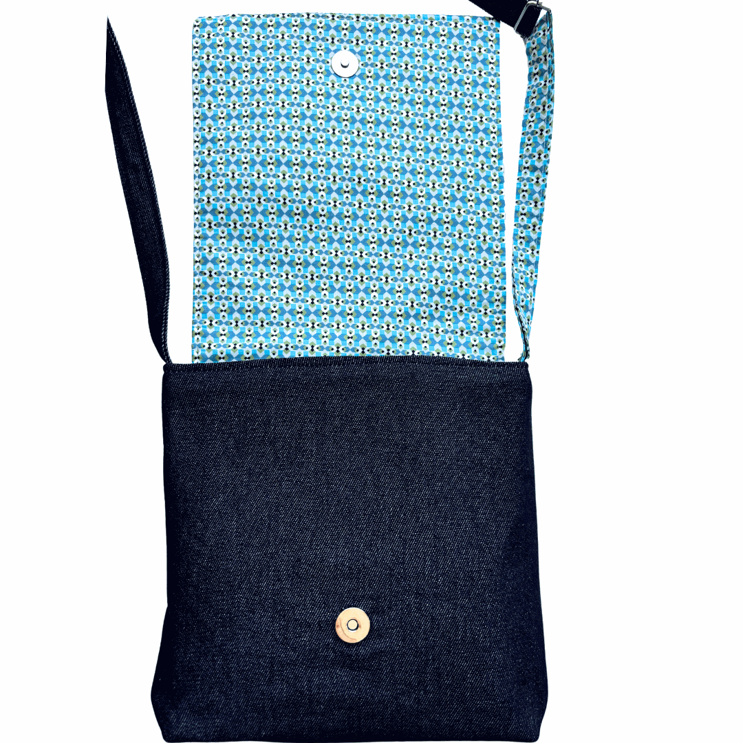 Carnaby Street Cross Body Dark Denim Satchel