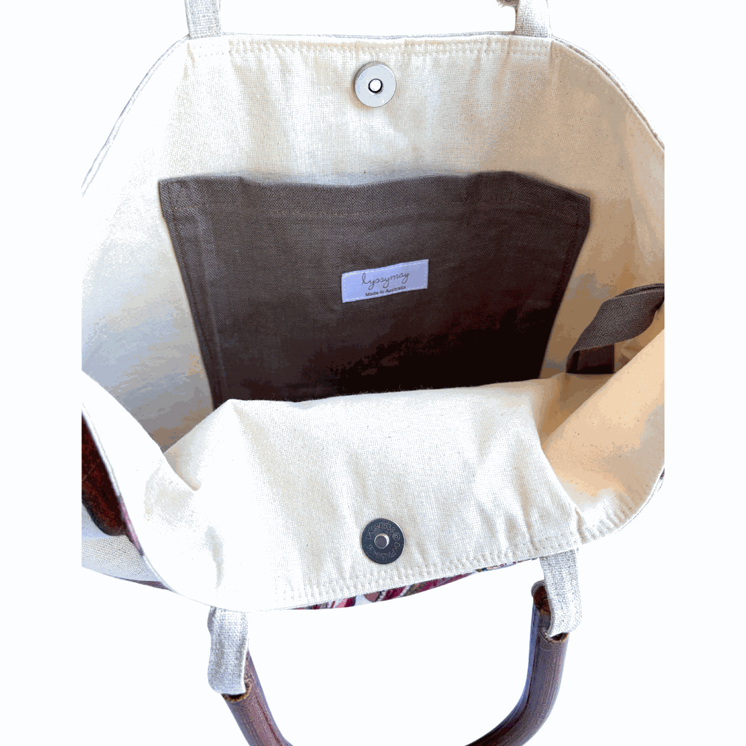 Port Douglas Days Large Shopper with Horse Shoe Handles (Red)