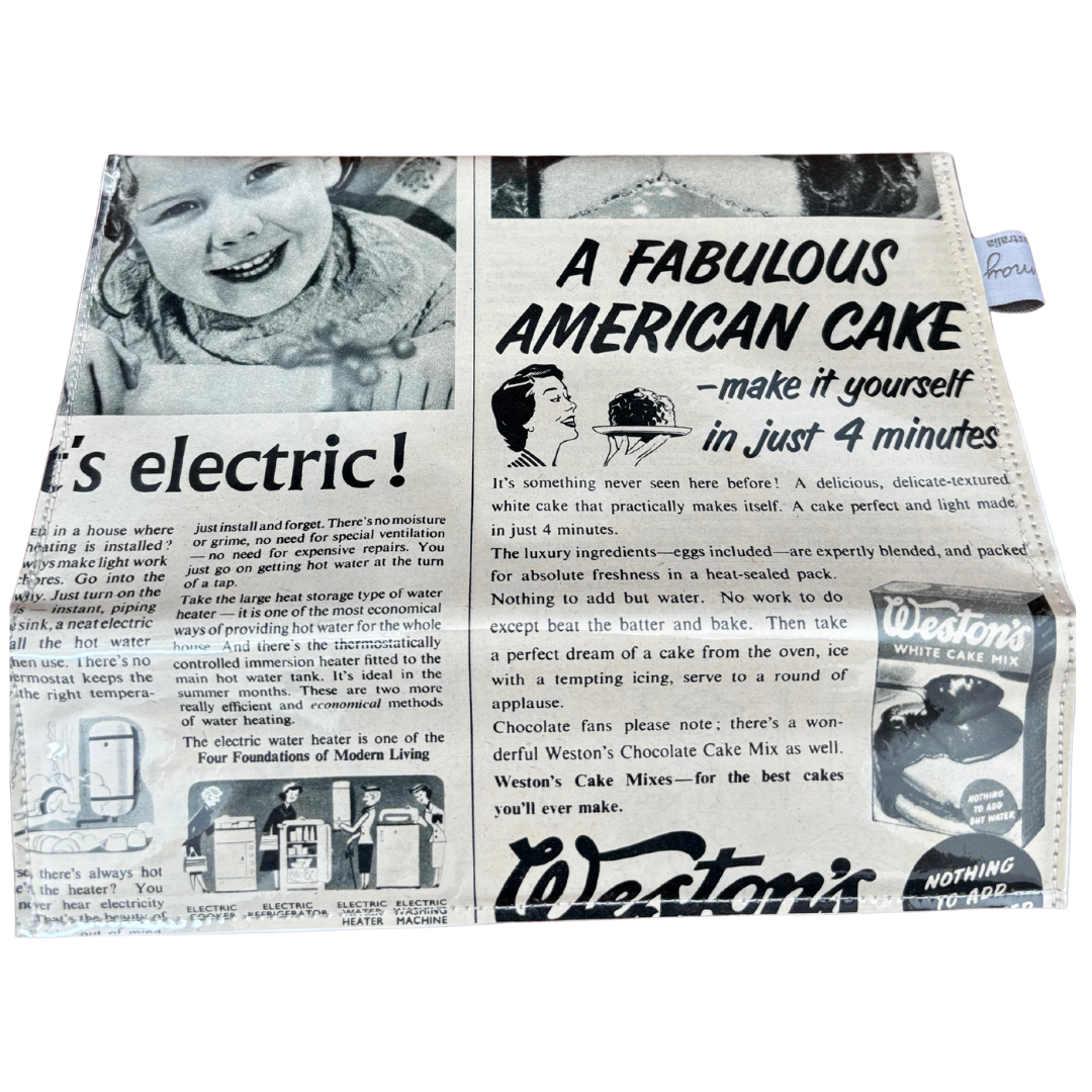 Vintage 1950's women's magazine wallet - Weston's Cake Mix