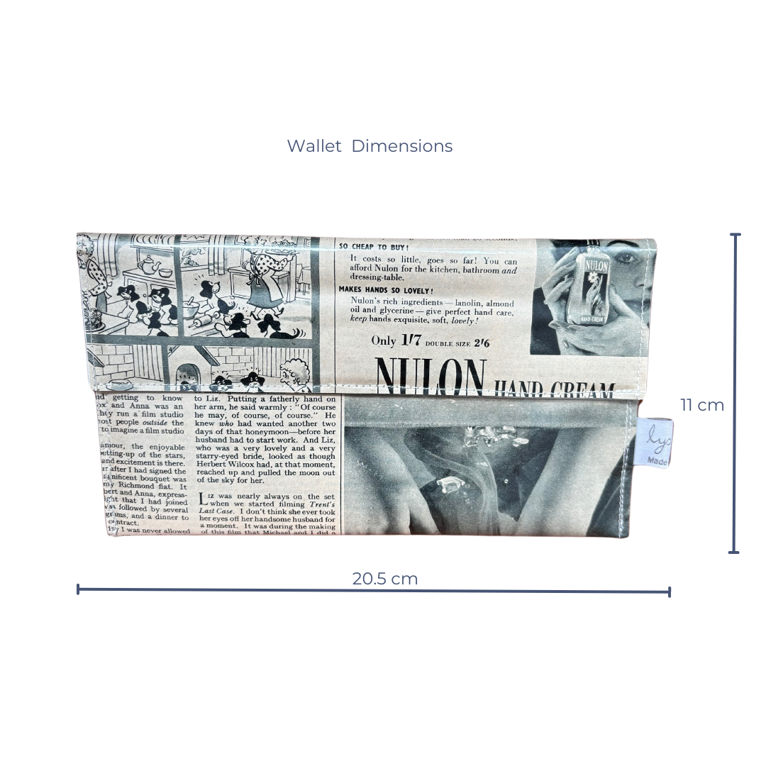 Vintage 1950's women's magazine wallet - Nulon Hand Cream