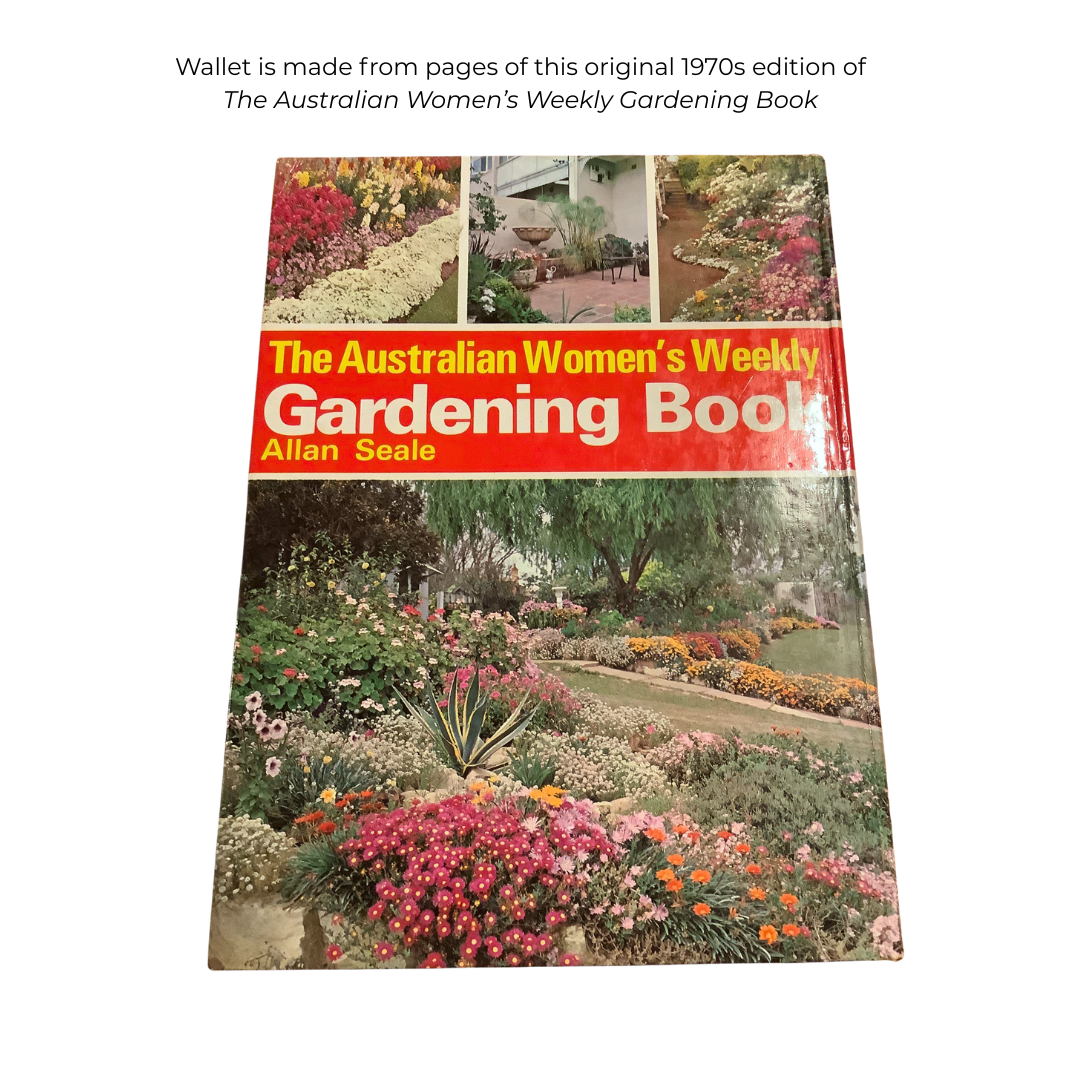 Vintage Garden Book Compact Wallet - Chrysanthemum