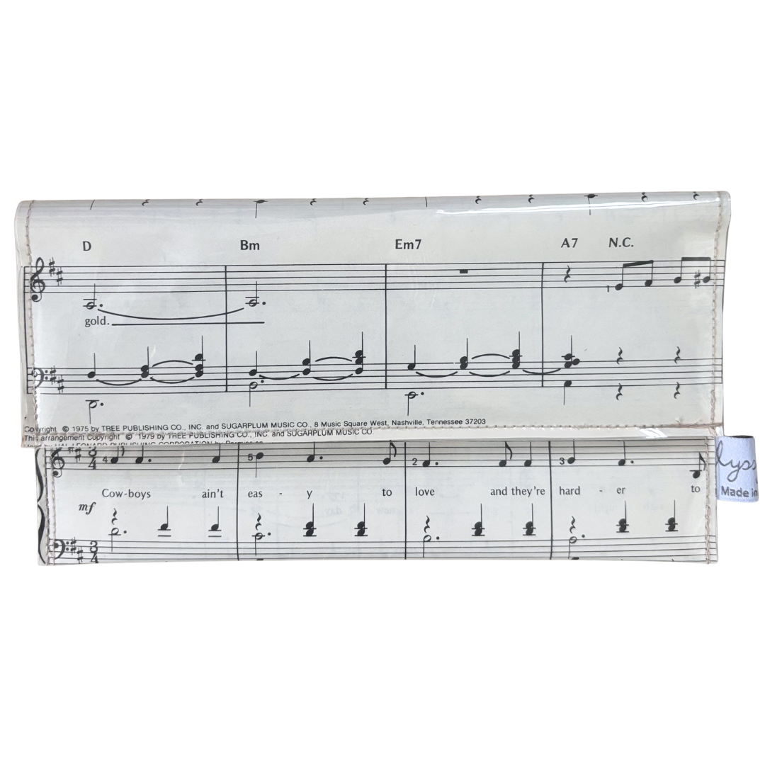 Vintage Sheet Music Wallet - "Mamas Don't Let Your Babies Grow up to be Cowboys"