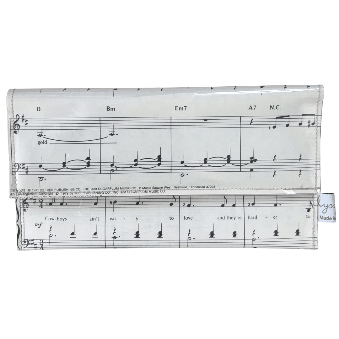 Vintage Sheet Music Wallet - "Mamas Don't Let Your Babies Grow up to be Cowboys"