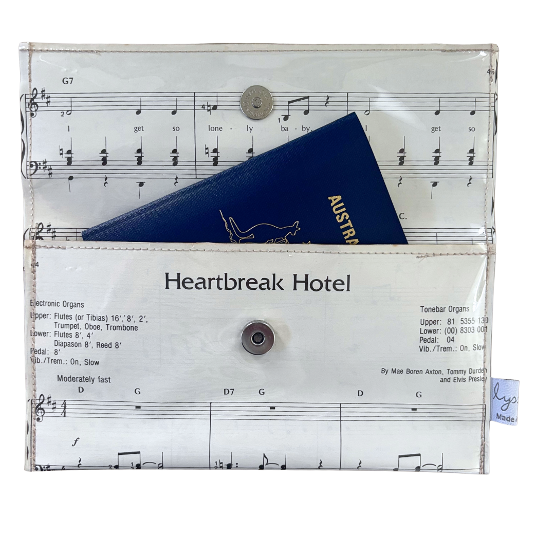 Vintage Sheet Music Wallet - "Heartbreak Hotel"