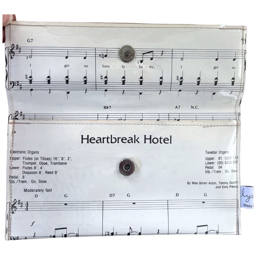 Vintage Sheet Music Wallet - "Heartbreak Hotel"