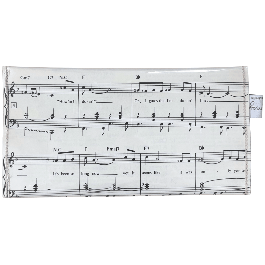 Vintage Sheet Music Wallet - "Funny How Time Slips Away"