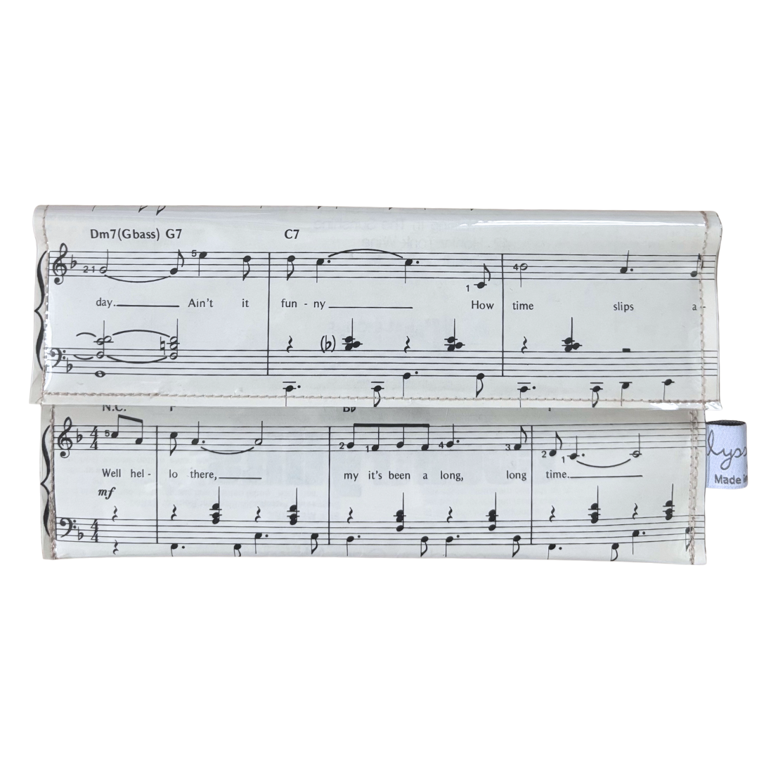 Vintage Sheet Music Wallet - "Funny How Time Slips Away"
