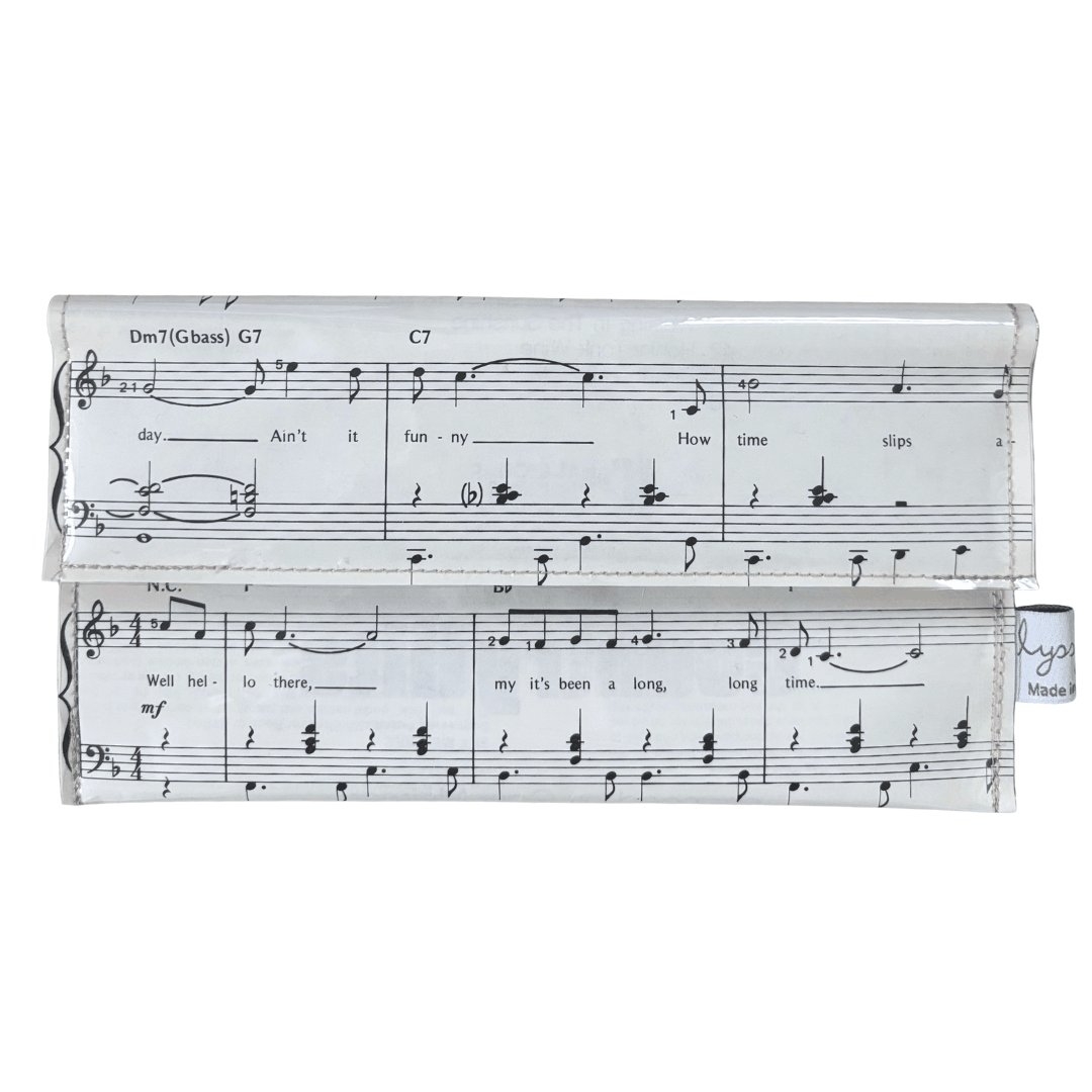 Vintage Sheet Music Wallet - "Funny How Time Slips Away"