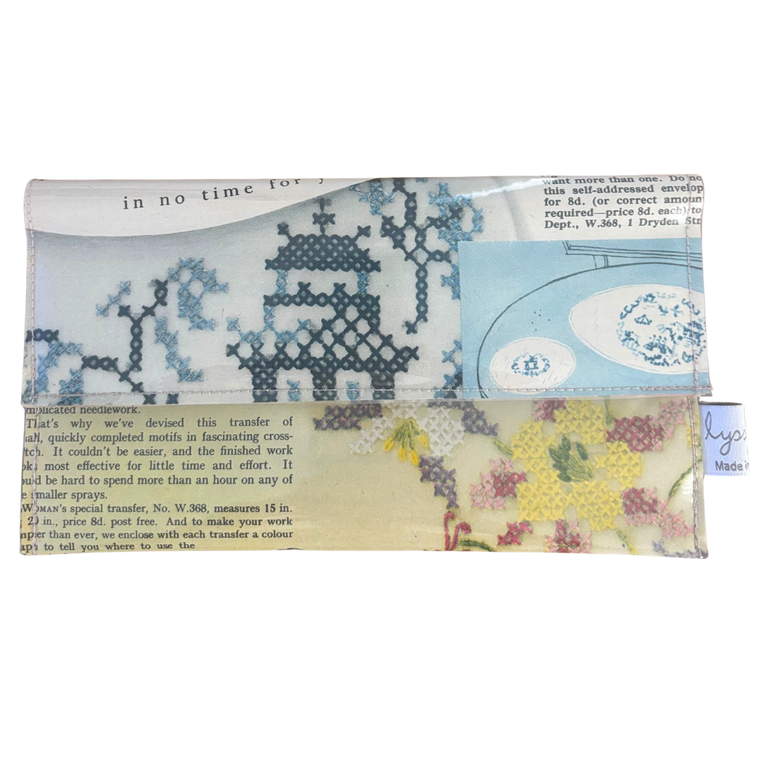 Vintage 1950's magazine wallet - Cross Stitch Charm