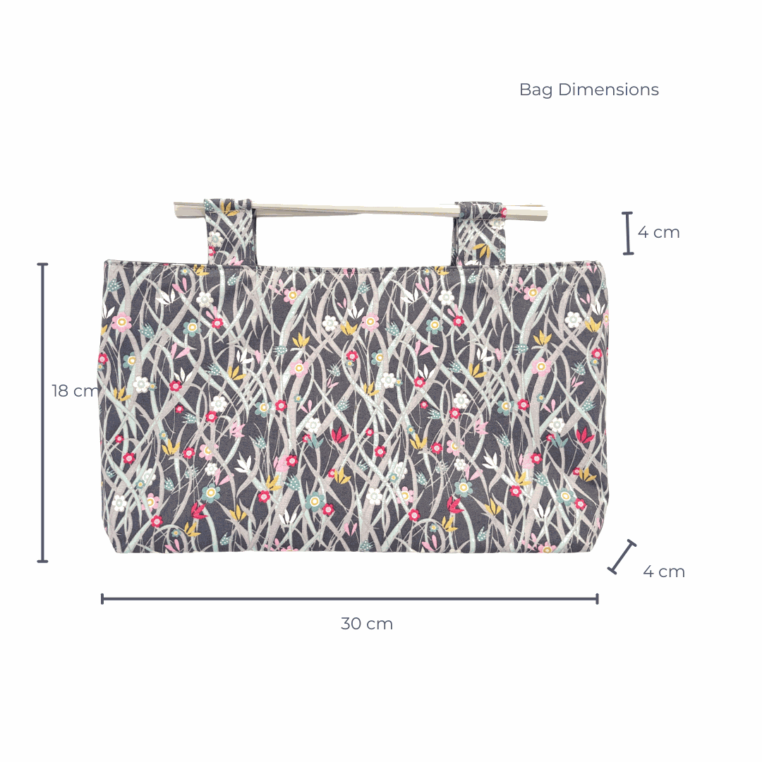 'Patsy' Liberty Fabric Chopstick Handle Clutch Bag