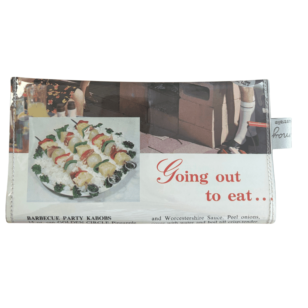 Retro Recipe Wallet - Golden Circle BBQ Party Kebobs