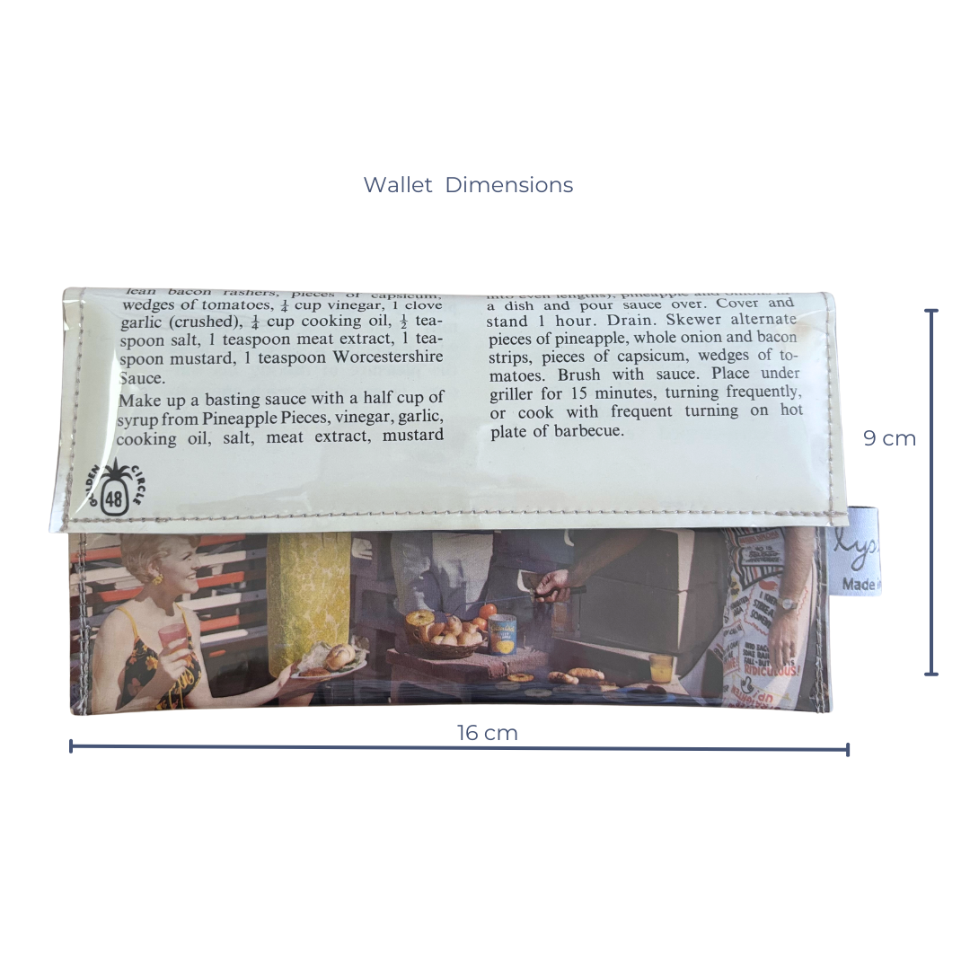 Retro Recipe Wallet - Golden Circle BBQ Party Kebobs