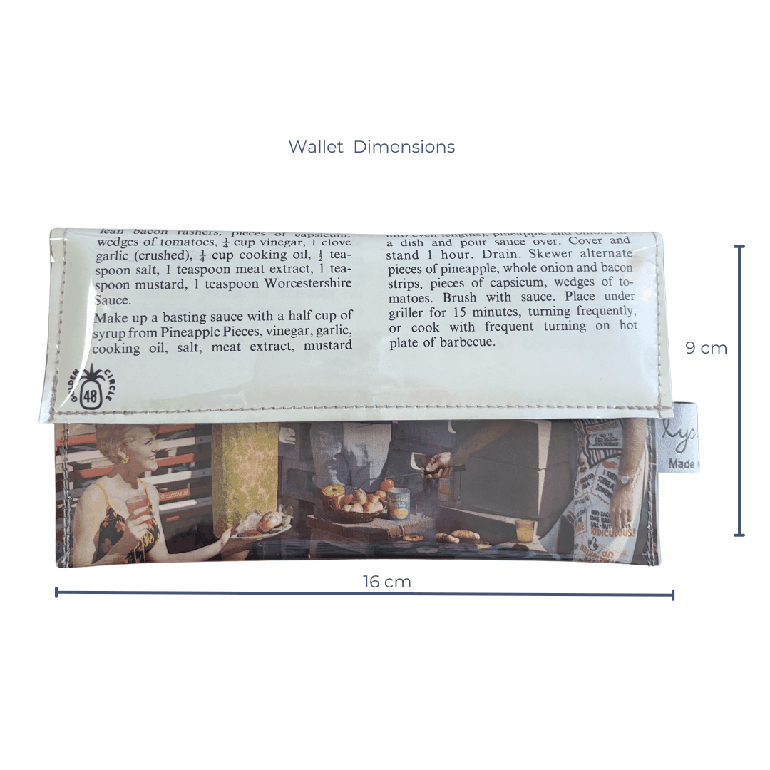 Retro Recipe Wallet - Golden Circle BBQ Party Kebobs