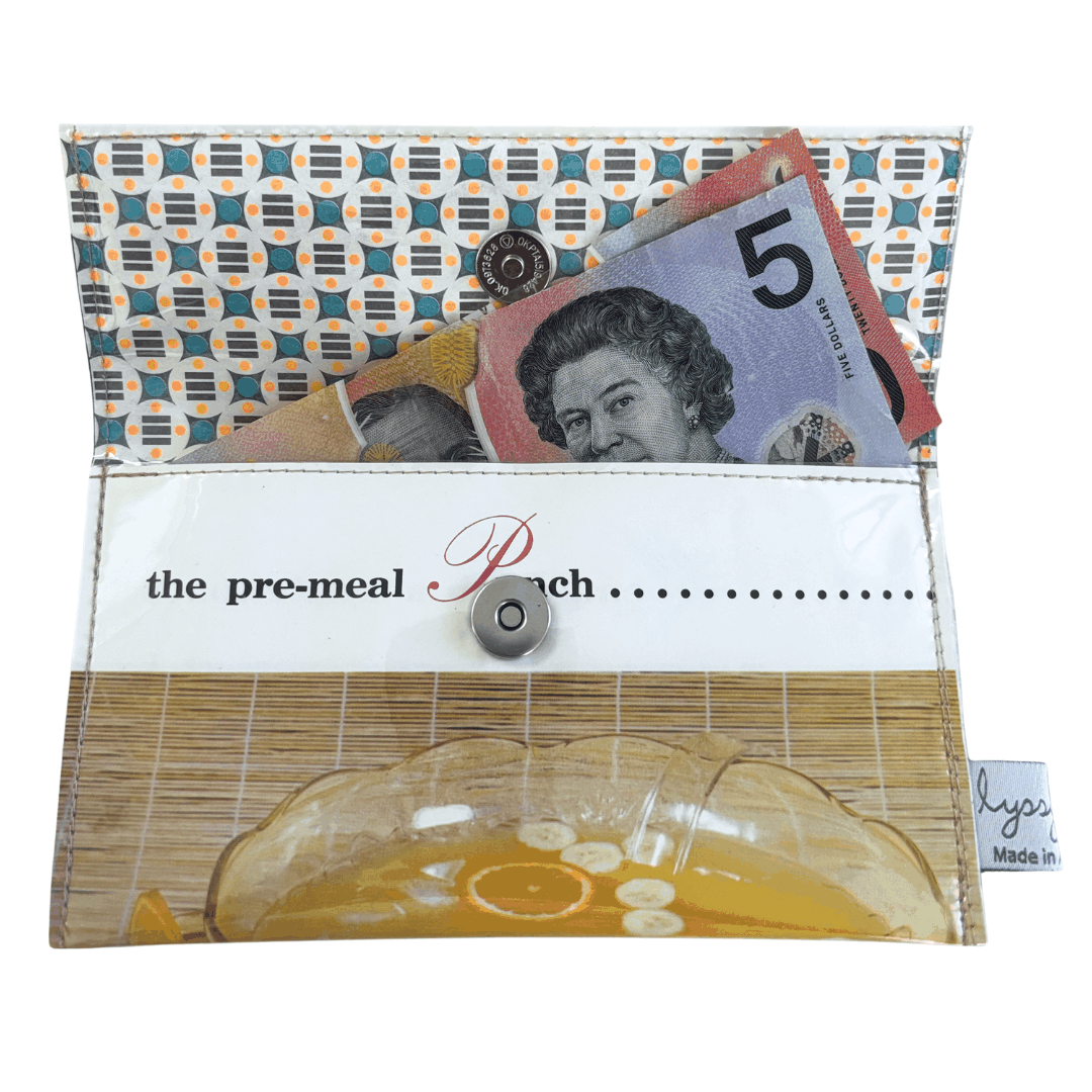 Retro Recipe Wallet - Golden Circle Tropical Punch Recipe
