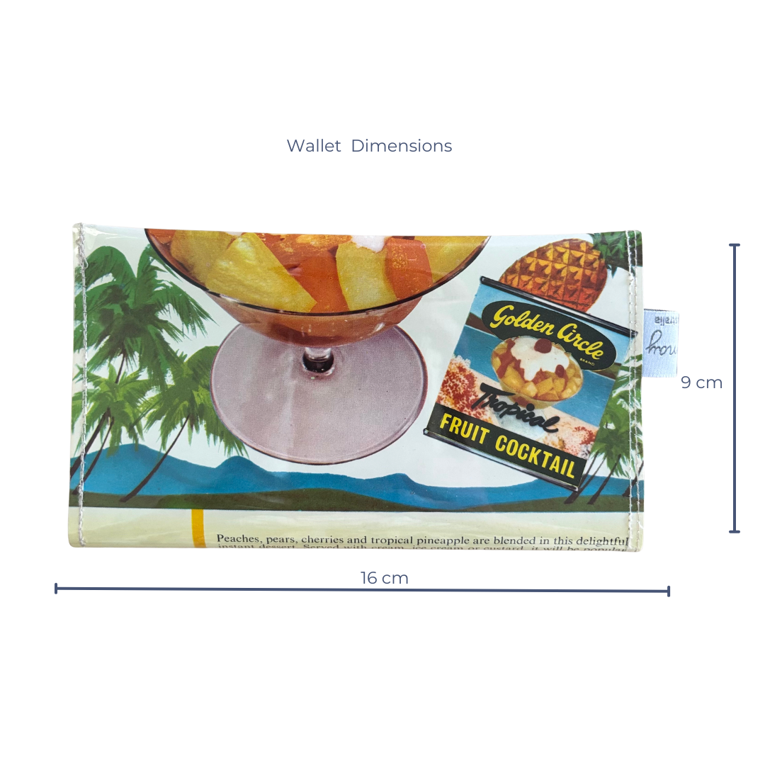 Retro Recipe Wallet - Golden Circle Fruit Cocktail