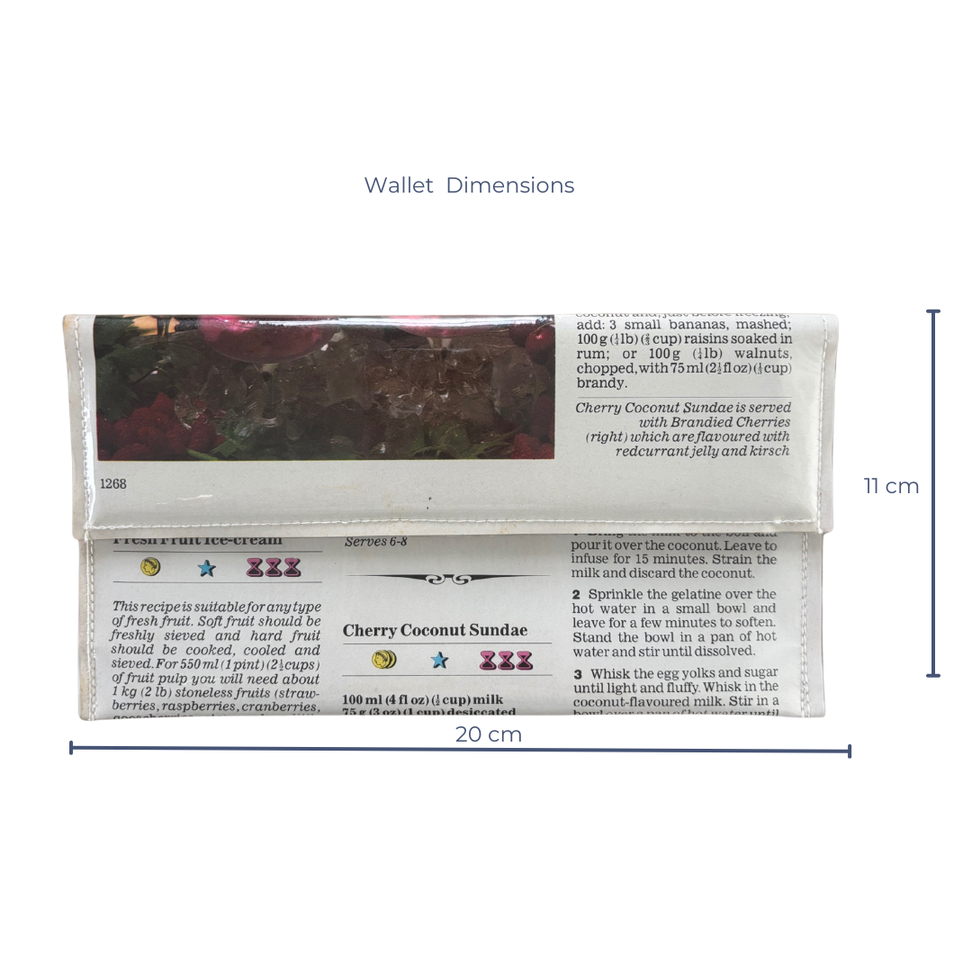Retro Recipe Wallet - Cherry Coconut Sundae