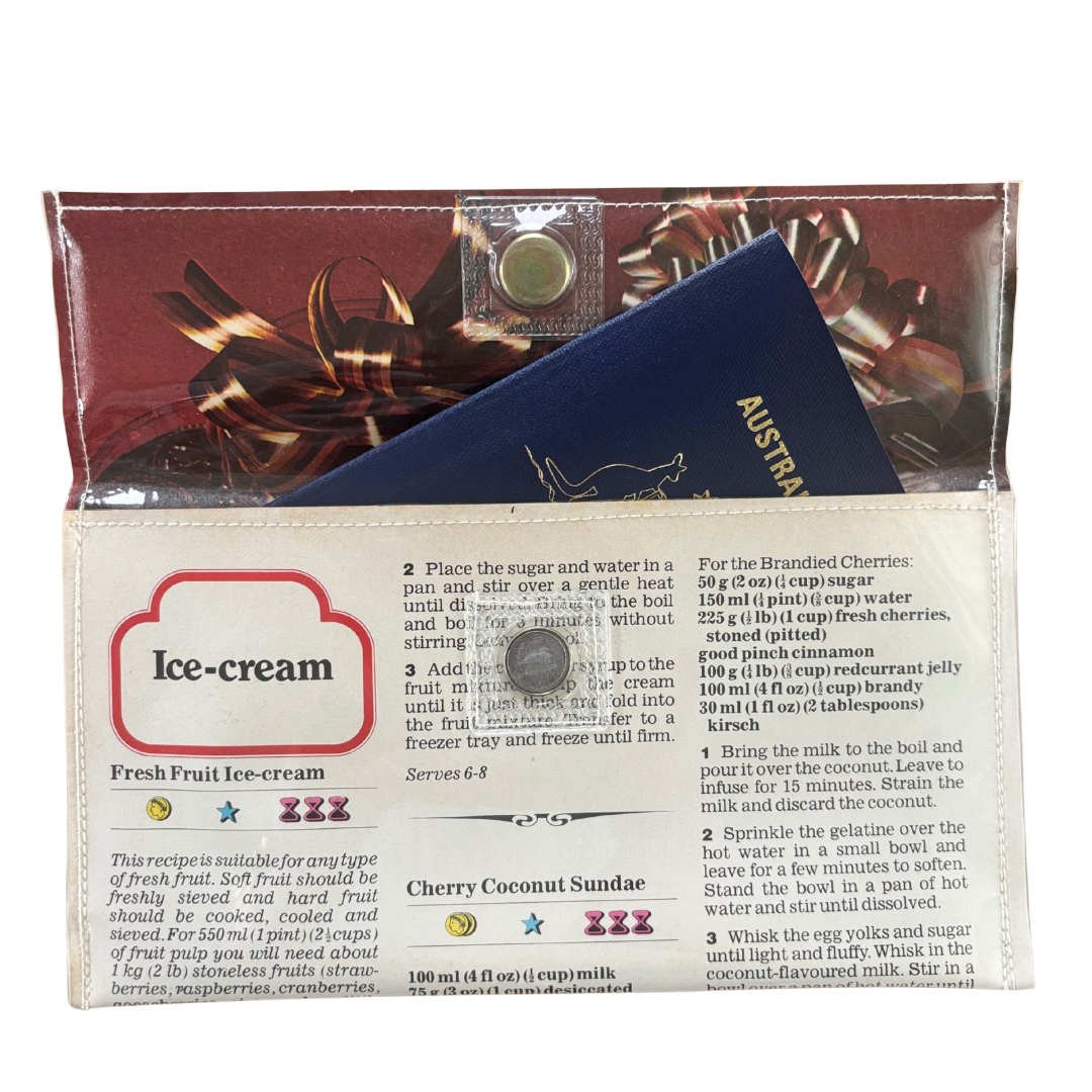 Retro Recipe Wallet - Cherry Coconut Sundae