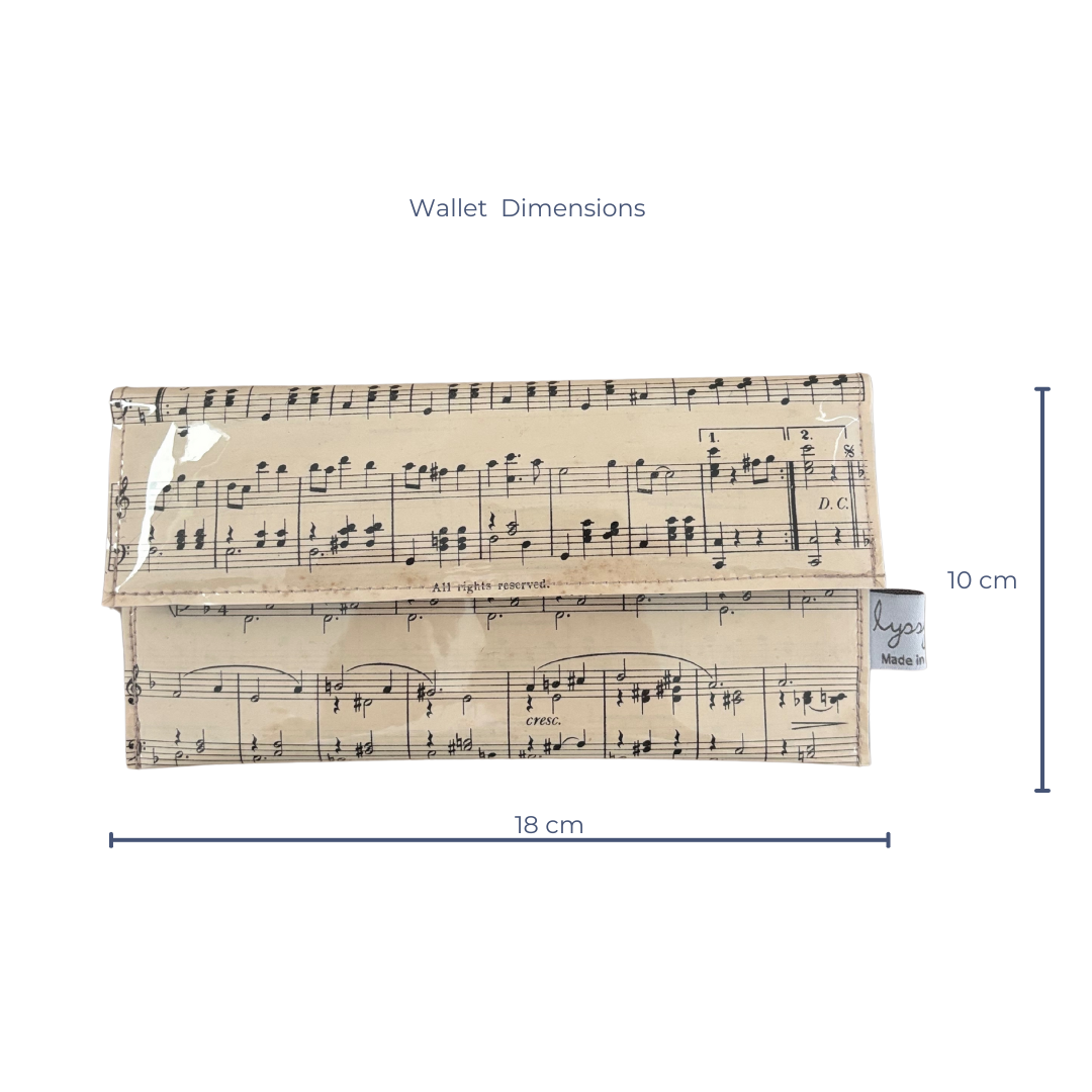 Vintage Sheet Music Wallet - "The Blue Moon" Valse