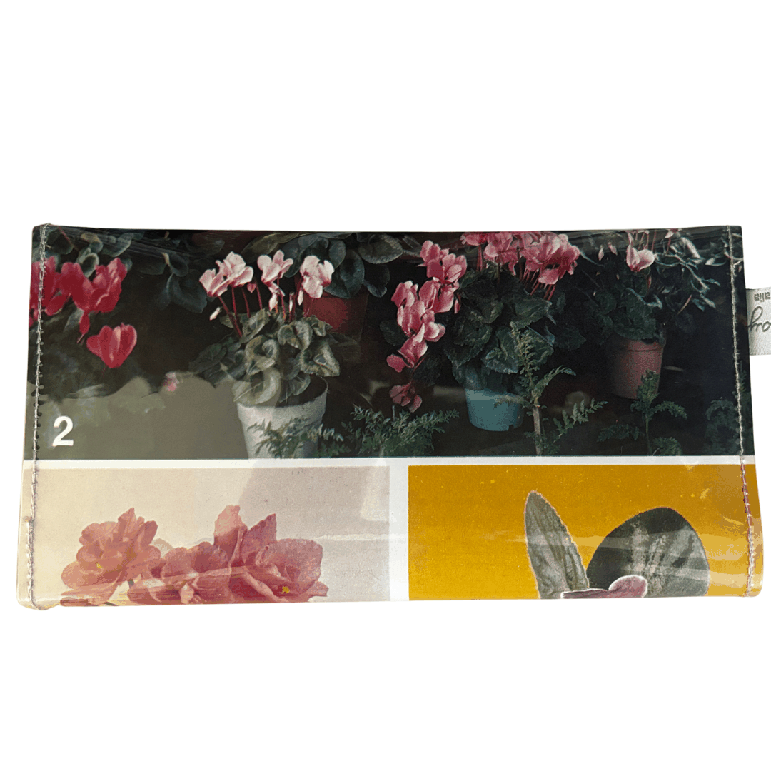 Vintage Garden Book Wallet - Cyclamen and African Violet