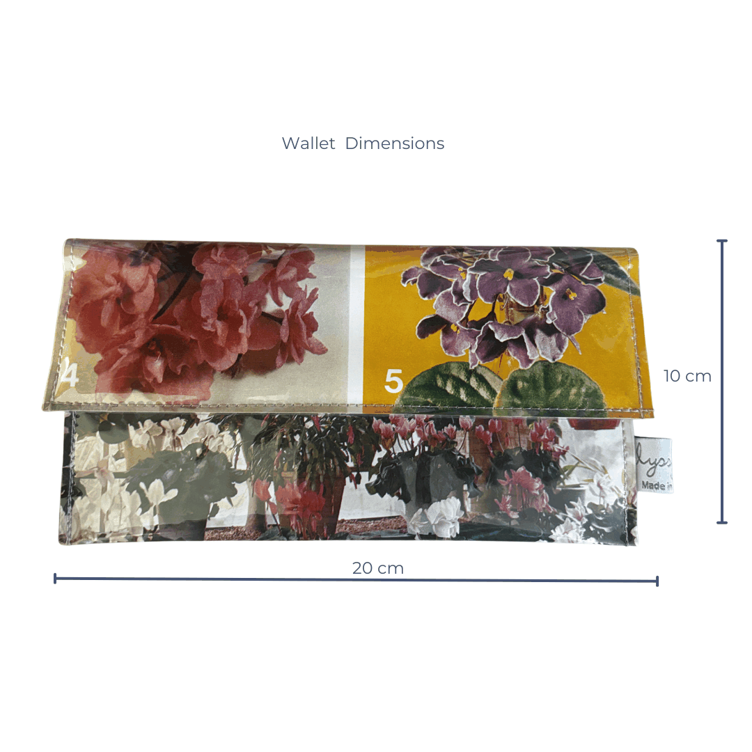Vintage Garden Book Wallet - Cyclamen and African Violet