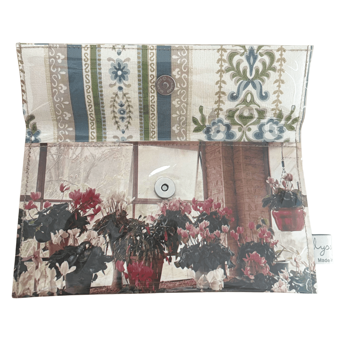Vintage Garden Book Wallet - Cyclamen and African Violet