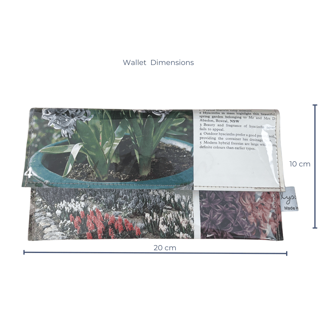 Vintage Garden Book Wallet - Hyacinths and Freesias