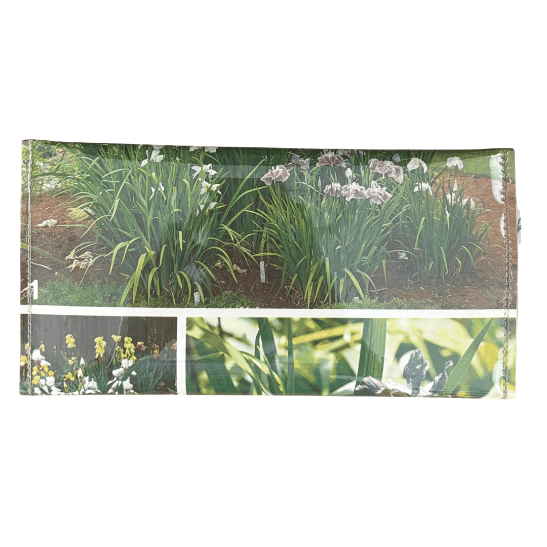 Vintage Garden Book Wallet - Irises in the Garden