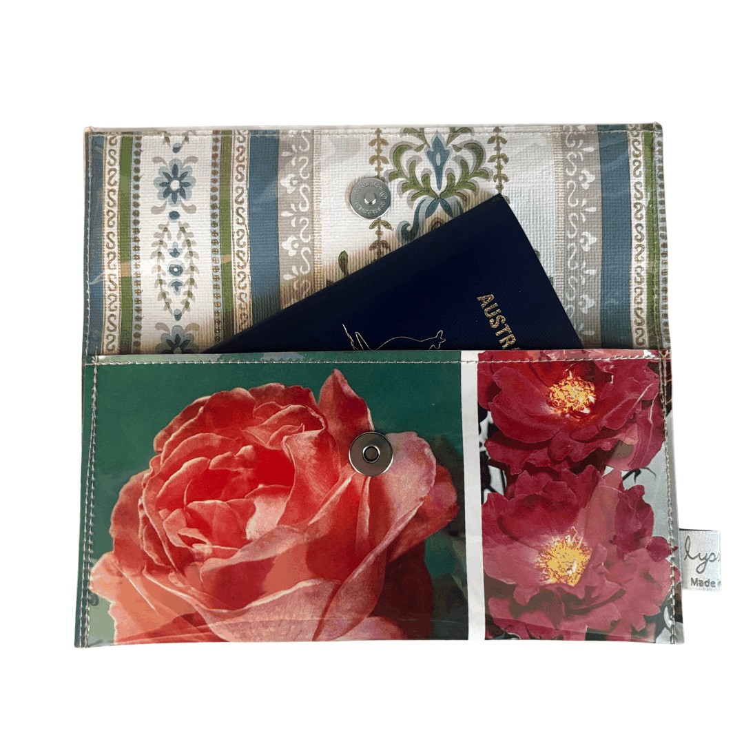 Vintage Garden Book Wallet - Roses