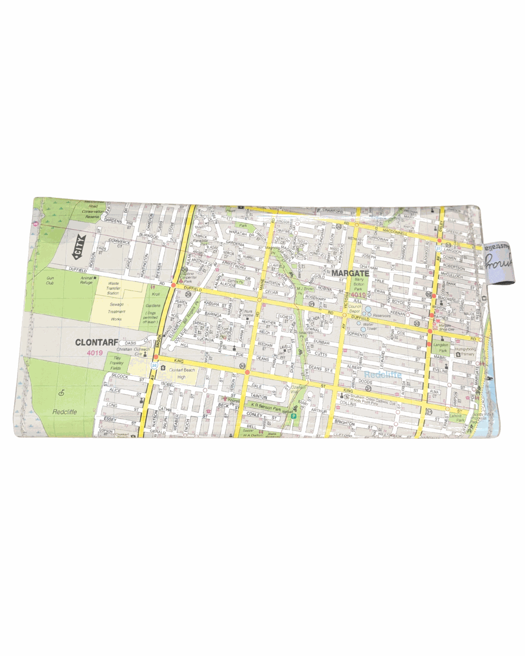 Recycled Street Map Wallet - Redcliffe, Margate, Woody Point, Kippa Ring, Clontarf