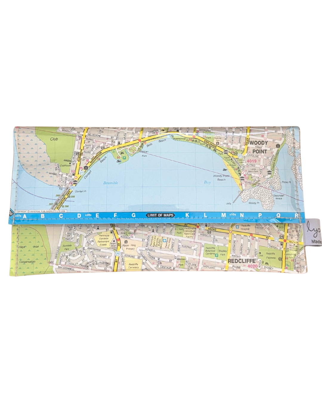 Recycled Street Map Wallet - Redcliffe, Margate, Woody Point, Kippa Ring, Clontarf