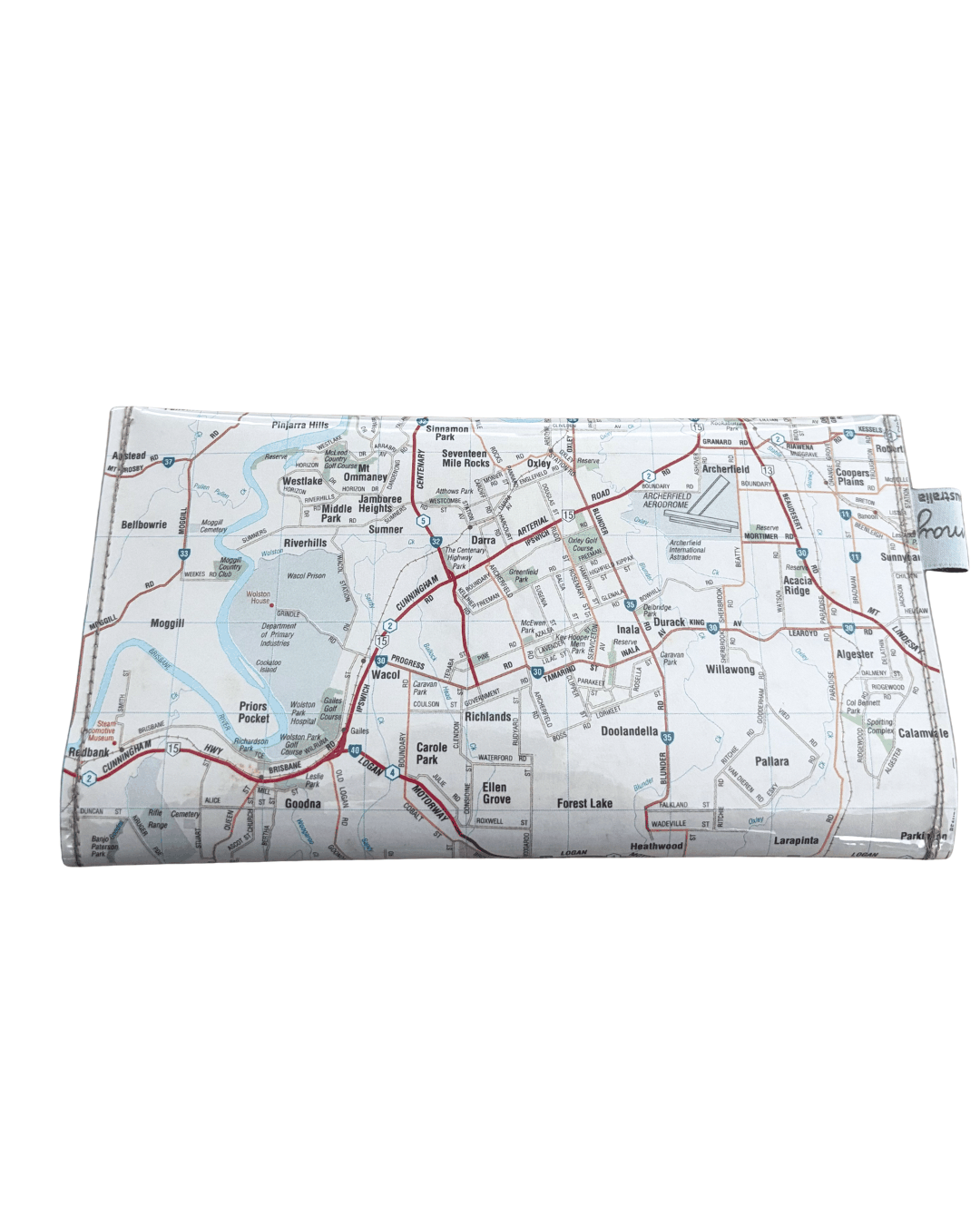 Recycled Street Map Wallet - Brisbane Southern Suburbs