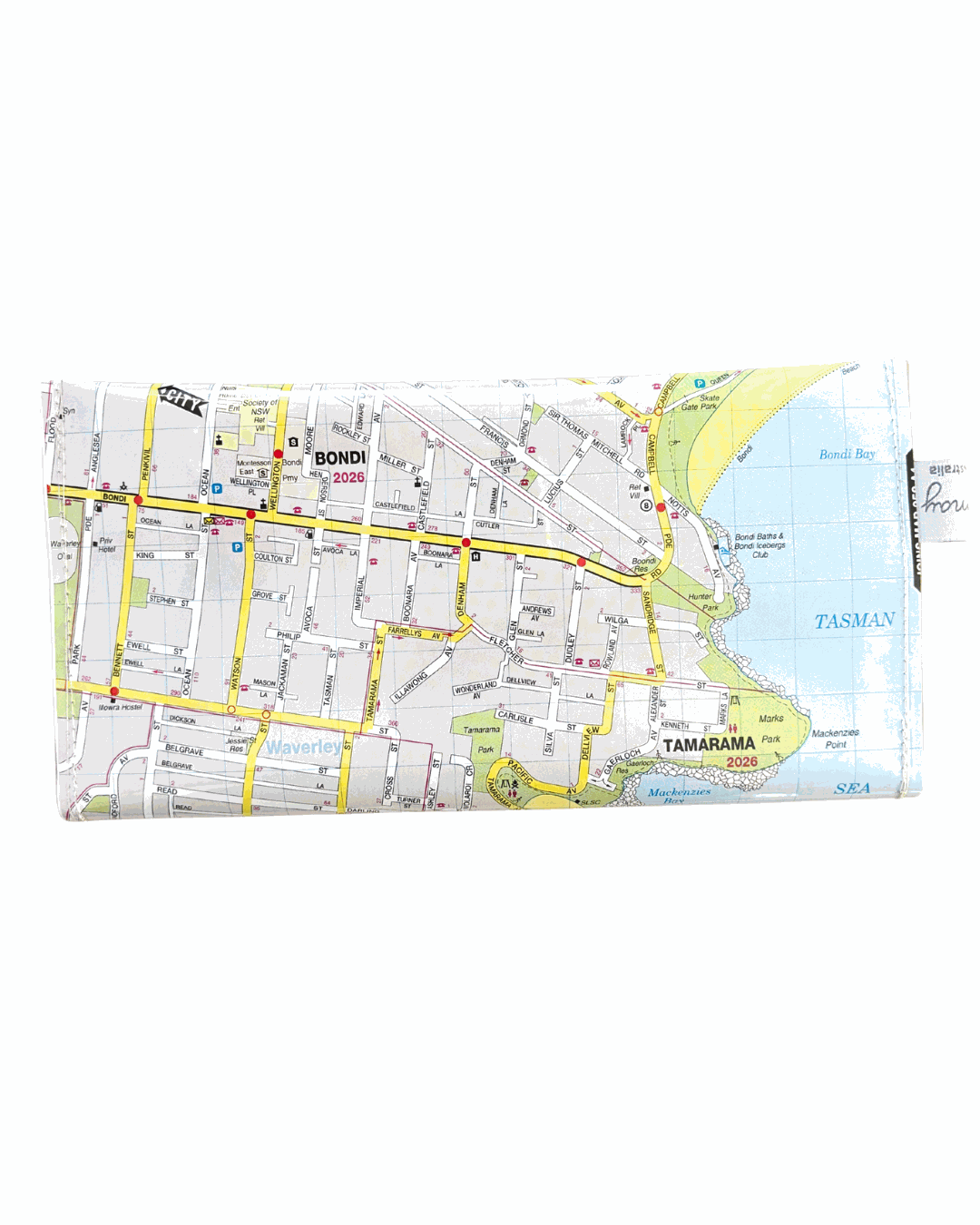 Recycled Street Map Wallet - Surry Hills, Alexandria, Redfern, Waterloo