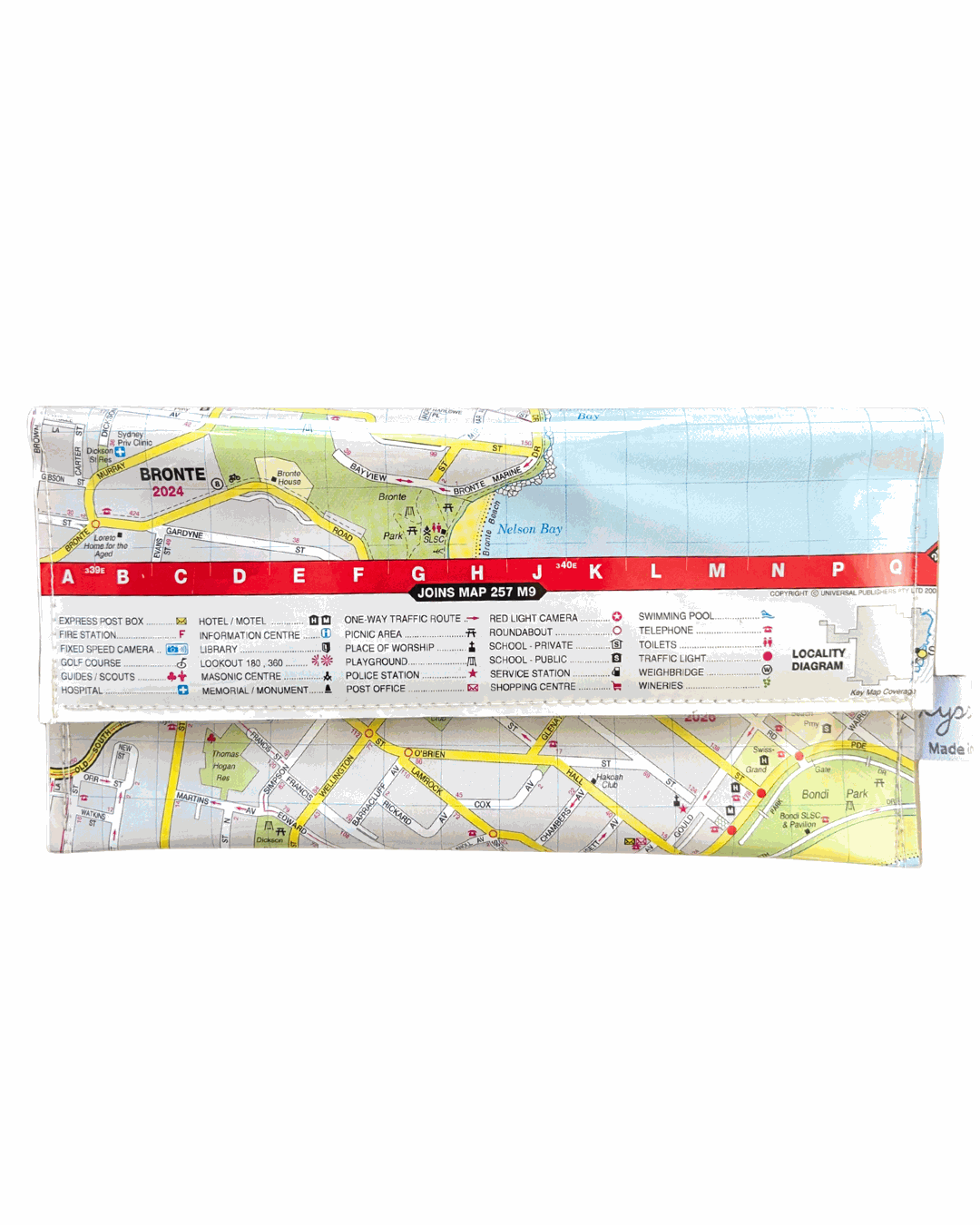 Recycled Street Map Wallet - Surry Hills, Alexandria, Redfern, Waterloo