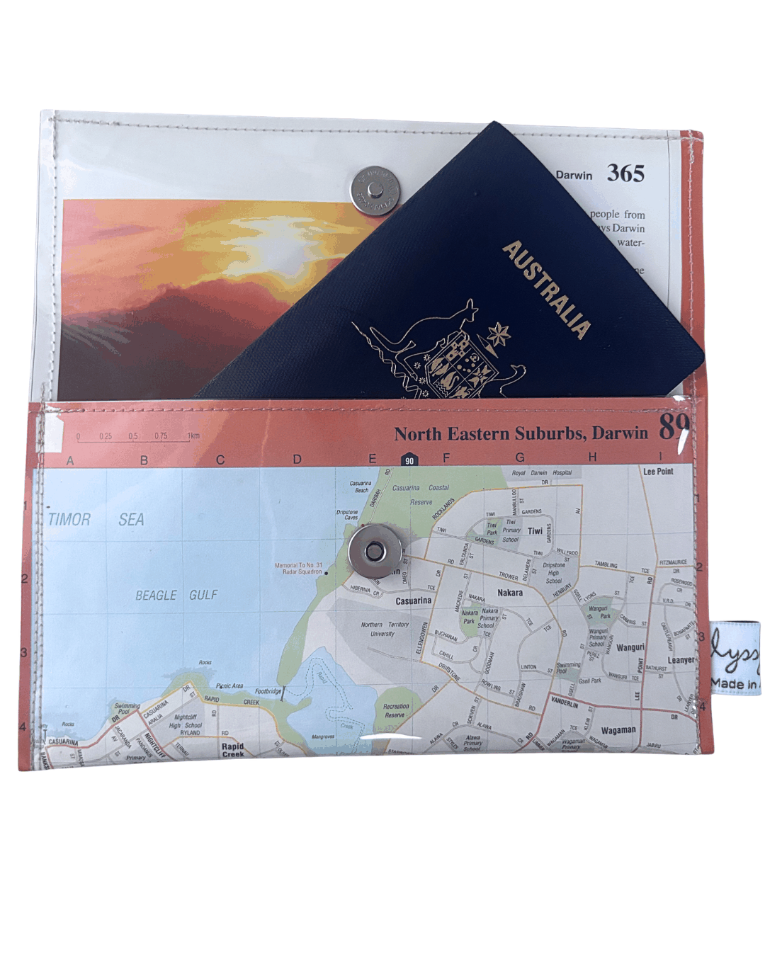 Recycled Map Wallet - NT - Darwin North Eastern Suburbs