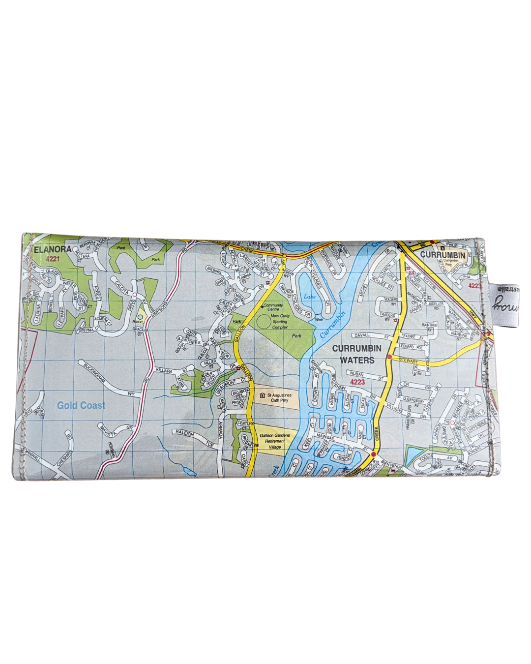 Recycled Street Map Wallet - Gold Coast Currumbin, Elanora and Palm Beach