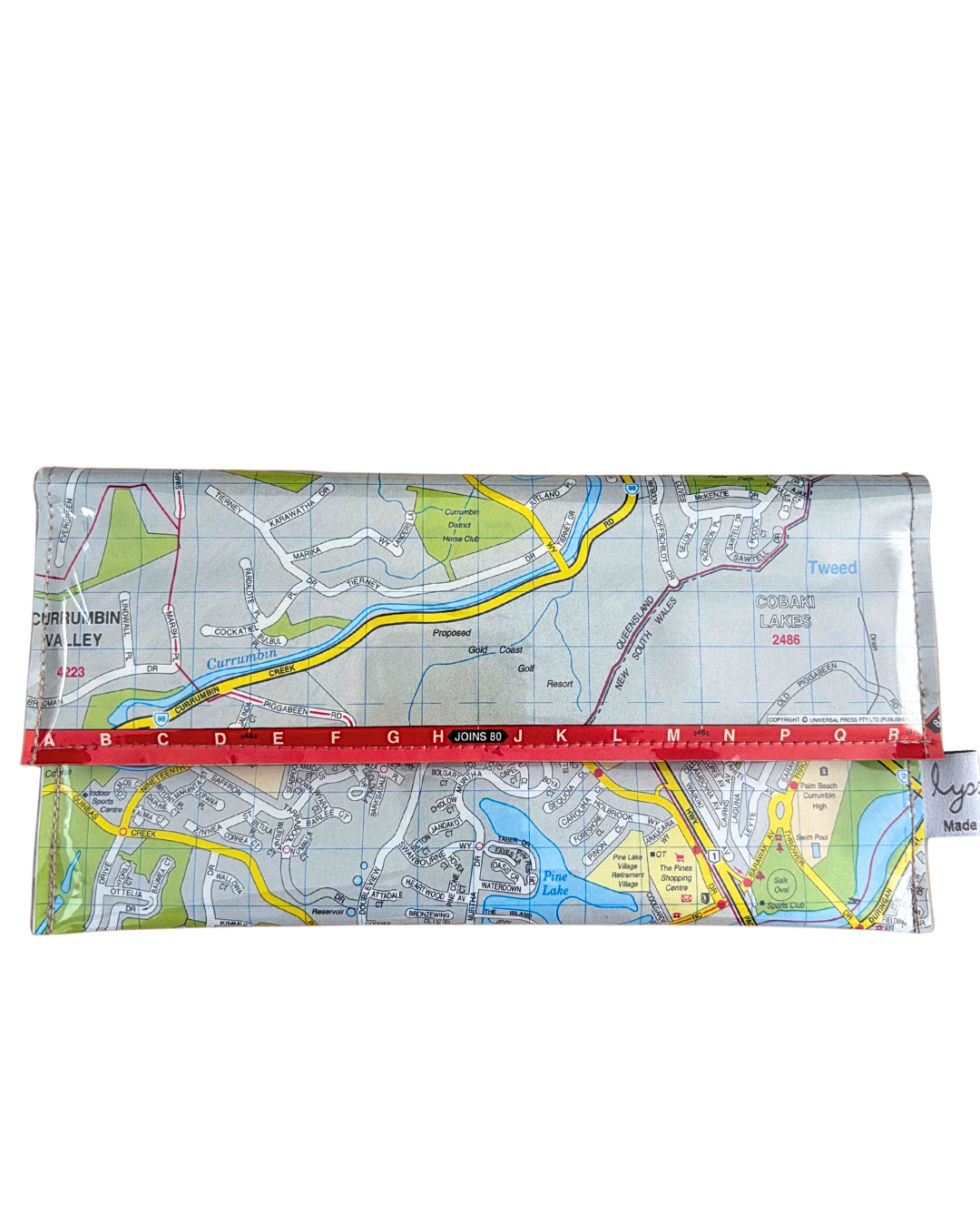 Recycled Street Map Wallet - Gold Coast Currumbin, Elanora and Palm Beach