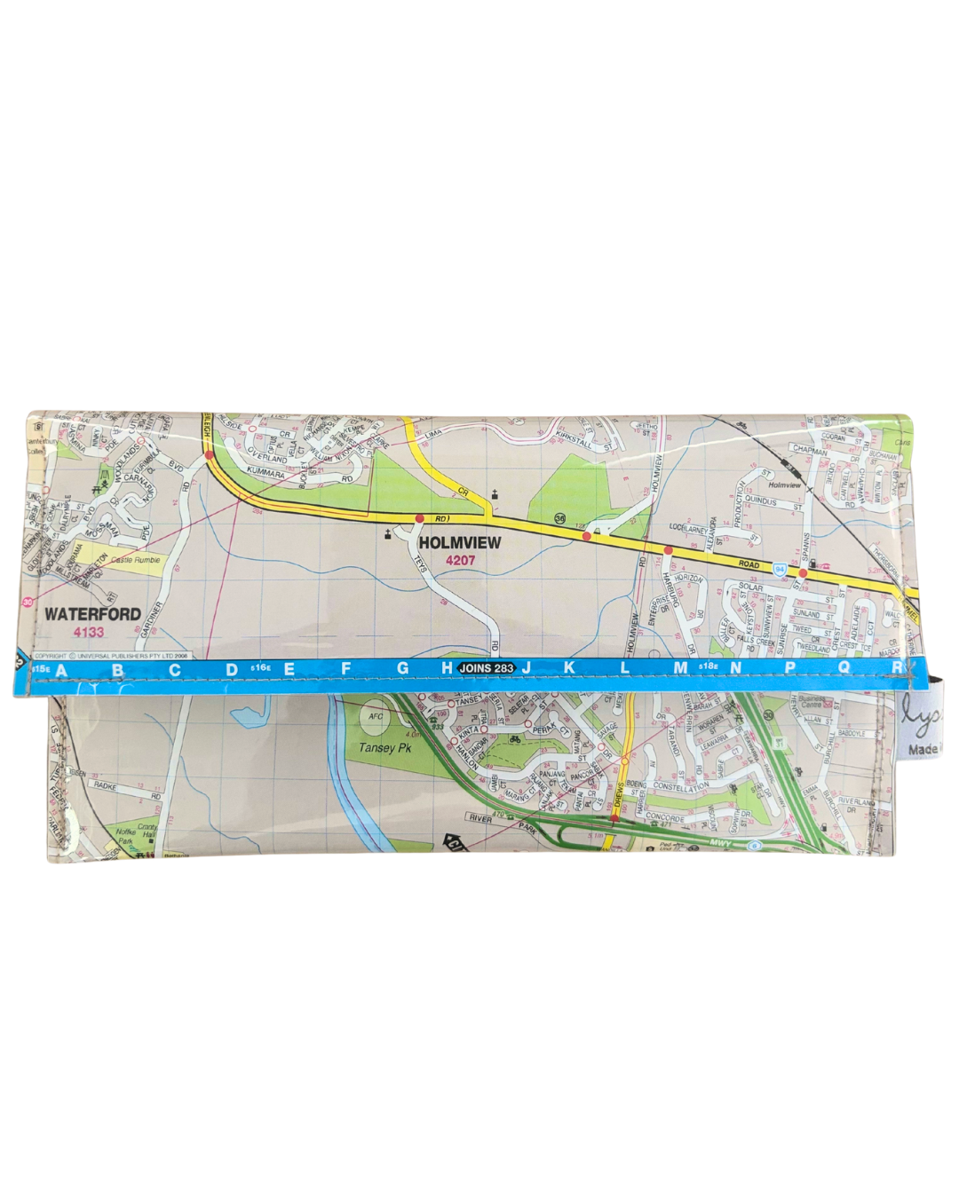 Recycled Street Map Wallet - Loganholme, Holmview, Edens Landing, Bethania, Tanah Merah