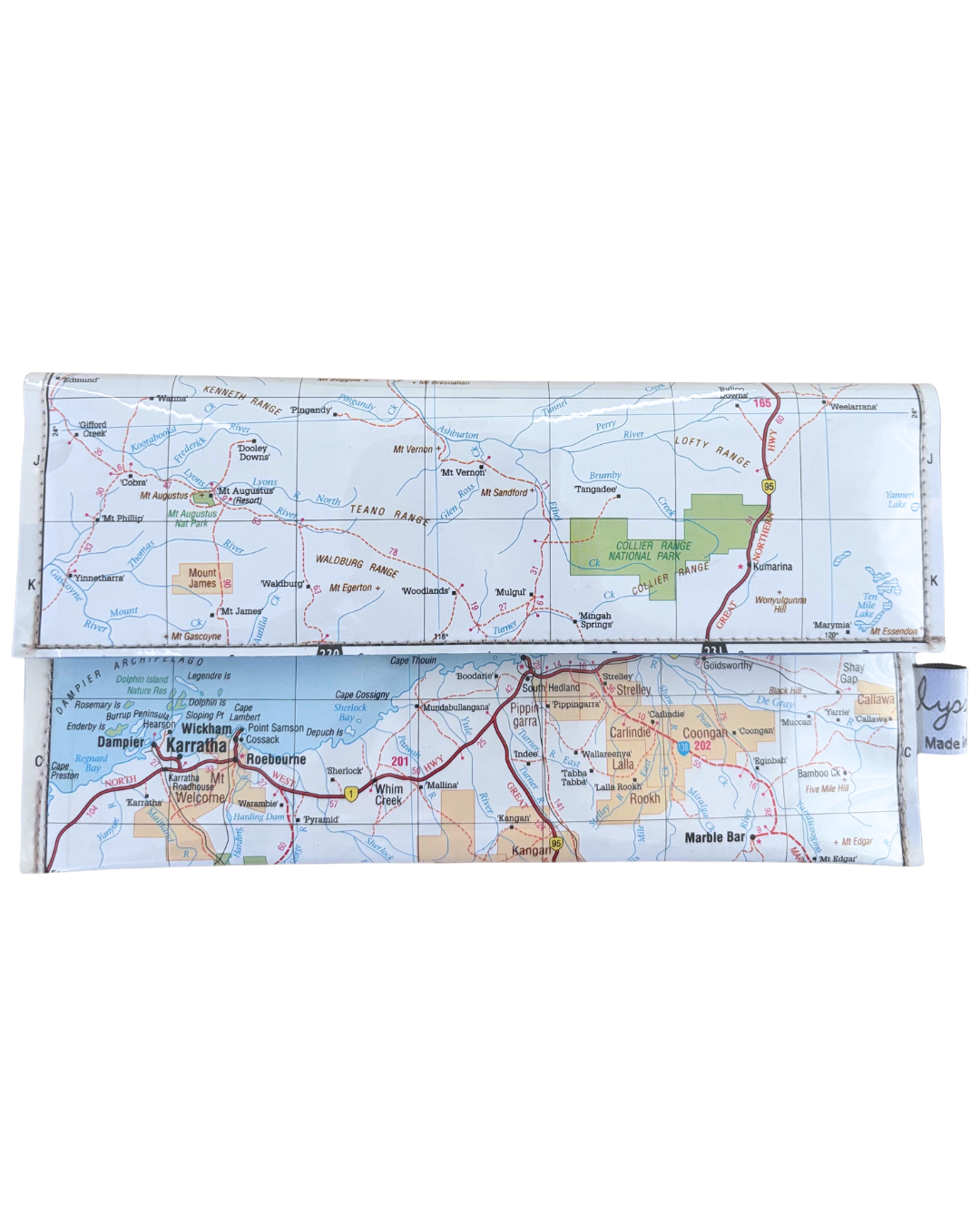 Recycled Map Wallet - WA - Pilbara, Port Headland, Karratha