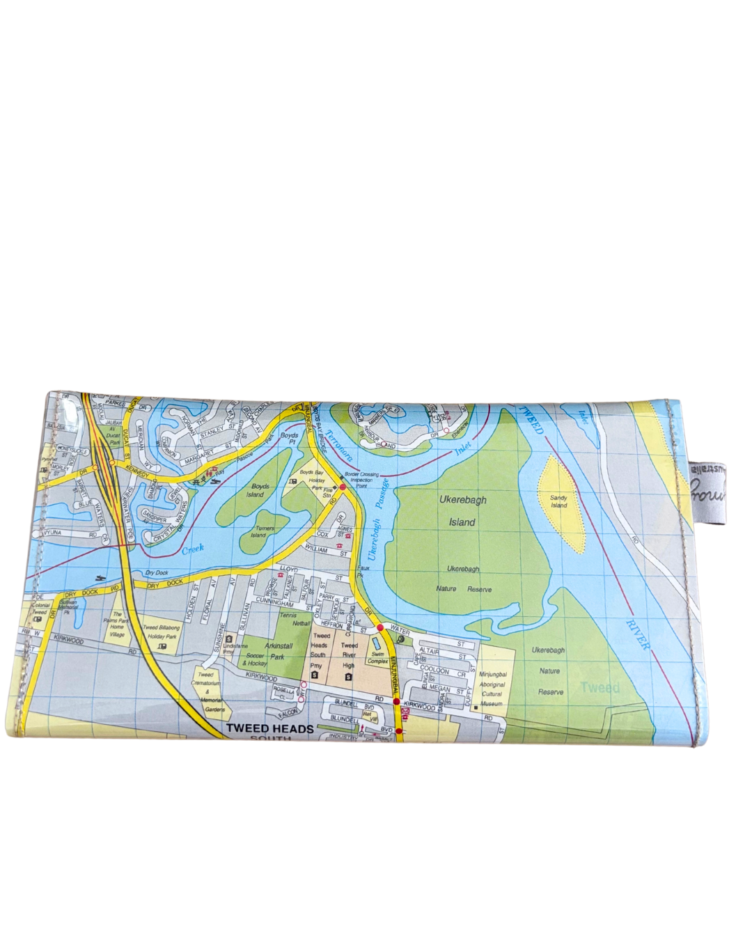 Recycled Street Map Wallet - Gold Coast Tweed Heads, Coolangatta, Banora Point