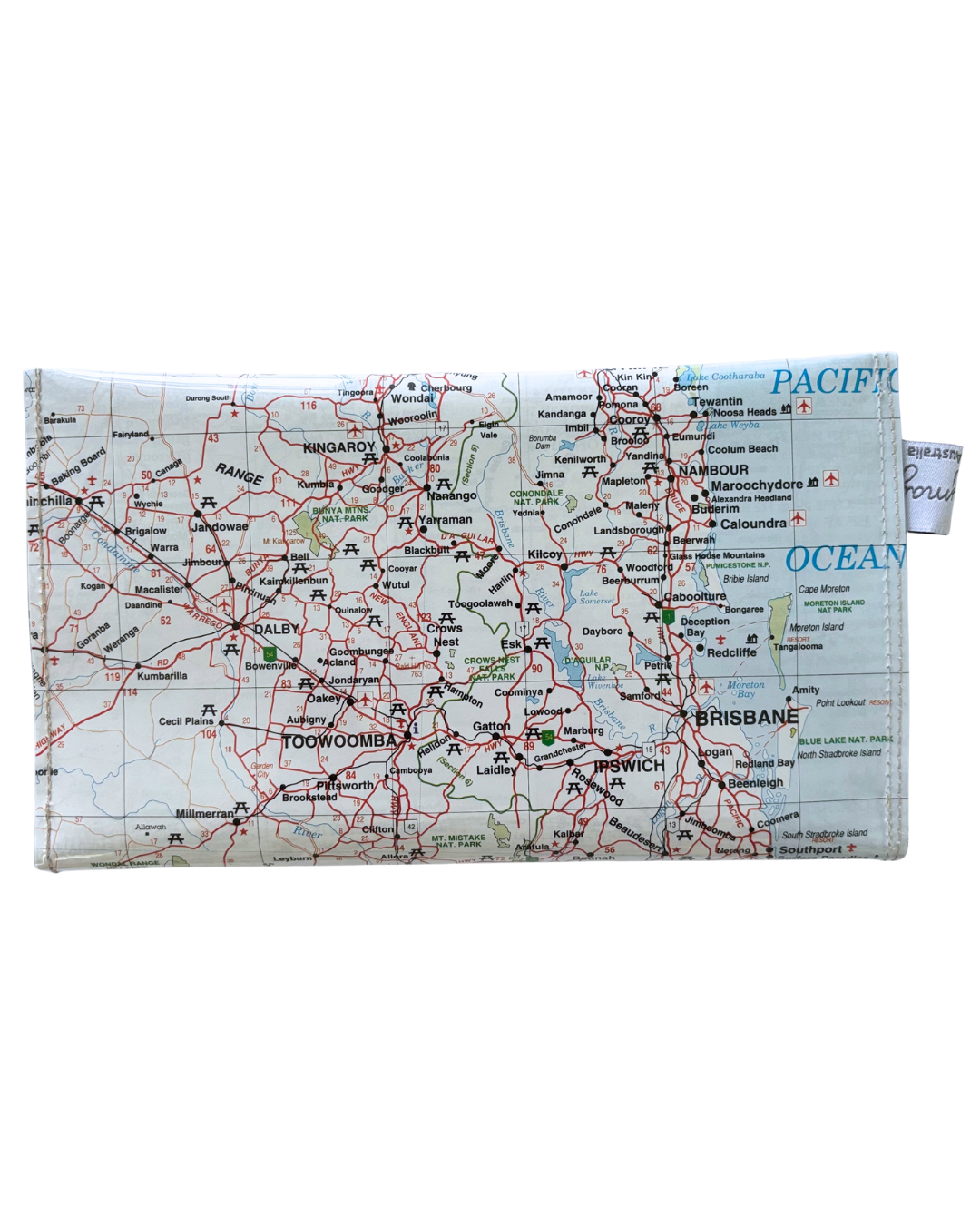 Recycled Map Wallet - Byron to Bundaberg